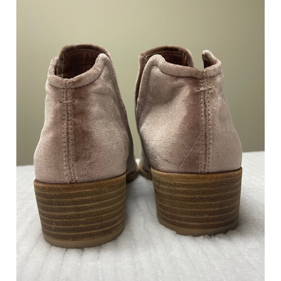 DOLCE VITA Tay Velvet Ankle Booties, Rose, Sz 8.5 - Picture 7 of 9